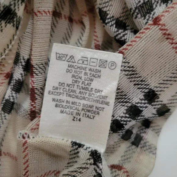 BURBERRY LONDON Vintage Nova Check Sheer Cropped Tank Top - Size: S - Picture 5 of 10